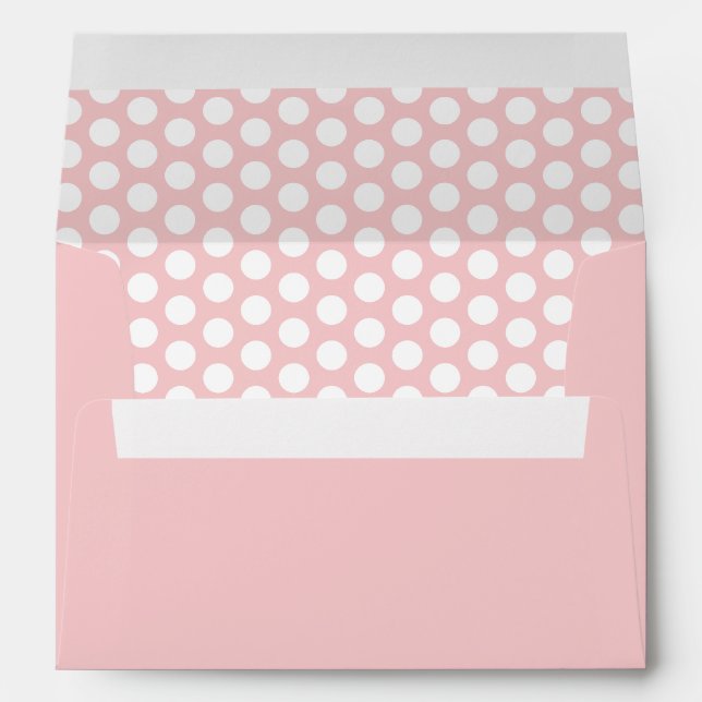 Enveloppe Pointe molle rose et blanc (Dos (Bas))