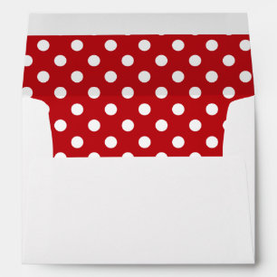 Enveloppe Pointe Polka rouge et blanc