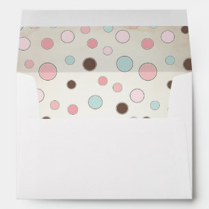 Enveloppe Pointe rose Polka pour enfants mignonne