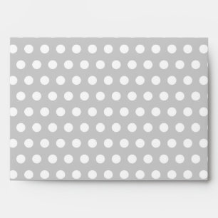 Enveloppe Points blancs sur gris clair