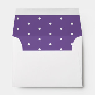 Enveloppe Points blancs sur l'enveloppe violette