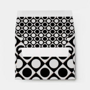 Enveloppe Points & Carrés / noir blanc + vos idées