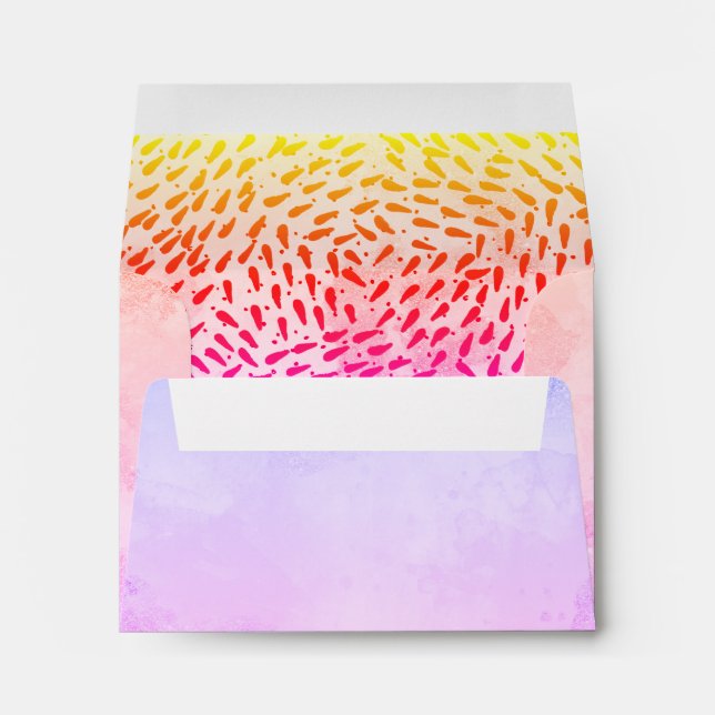 Enveloppe Points colorés abstraits (Dos (Bas))