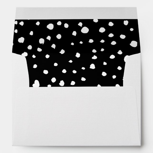Enveloppe Points dalmatiens, Zones dalmatiennes, Noir et Bla (Dos (Bas))