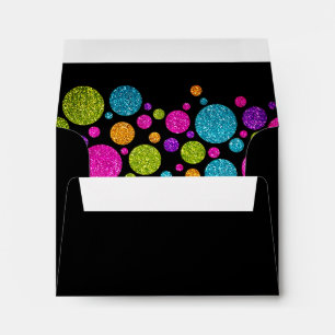 Enveloppe Points de brillance colorés RSVP sur n'importe que