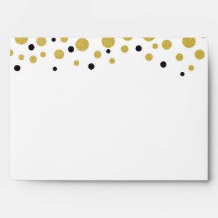 Enveloppe Points de confettis d'or