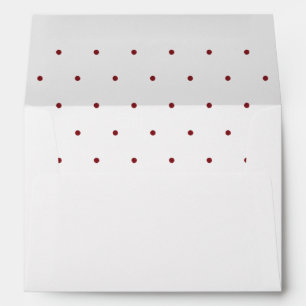 Enveloppe Points Mariages intemporels rouge et blanc