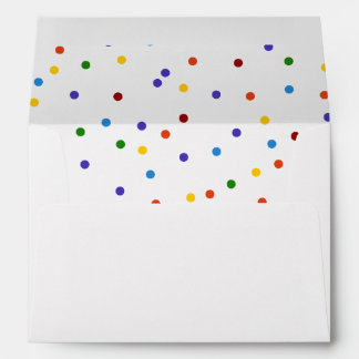 Enveloppe Points Rainbow Confetti