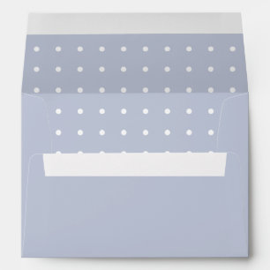 Enveloppe Pois bleu gris tranquille des mers