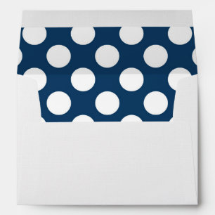 Enveloppe Pois Bleus de la Marine, Motif à points Polka, poi
