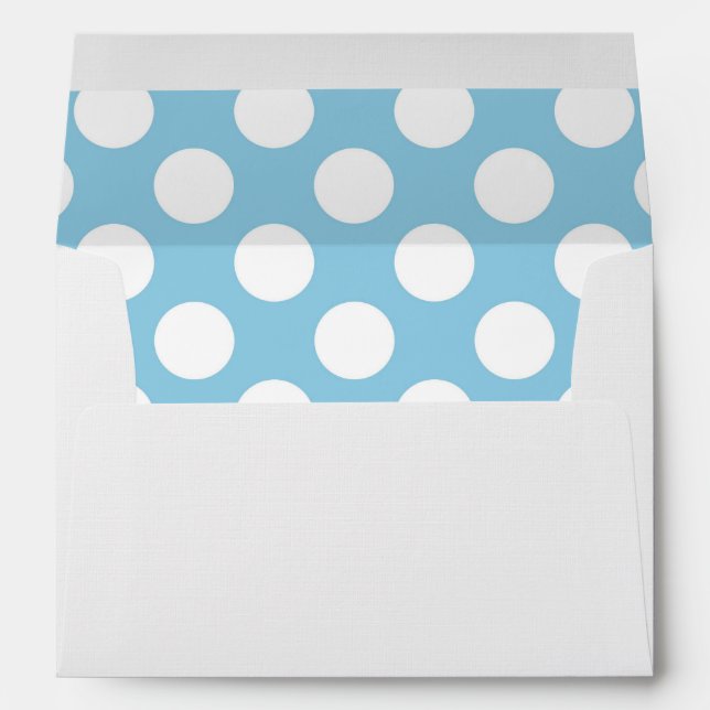 Enveloppe Pois Bleus, Motif Pointe Polka, Points, Pointe (Dos (Bas))