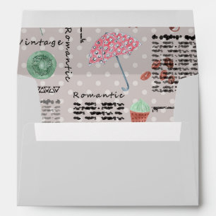 Enveloppe pois de journaux de page vintage style rétro