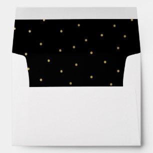 Enveloppe Pois minuscules en or sur le lingot noir