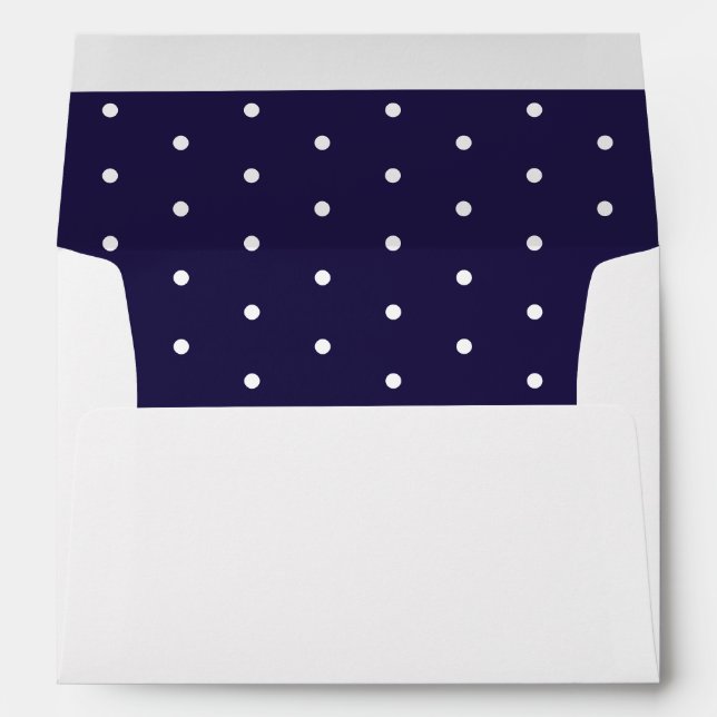 Enveloppe Pois Motif Faire-part de mariage bleu (Dos (Bas))