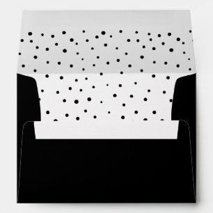 Enveloppe Pois noir et blanc