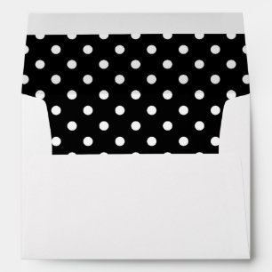 Enveloppe Pois noirs et blancs