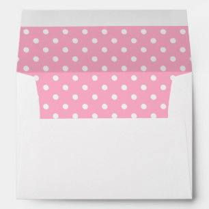 Enveloppe Pois rose