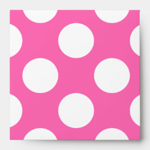 Enveloppe Pois roses chauds