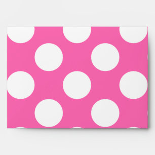 Enveloppe Pois roses chauds