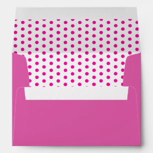 Enveloppe Pois roses chauds !