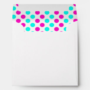 Enveloppe Pois roses et bleus