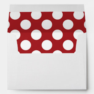 Enveloppe Pois rouges, Motif à points polka, points, pointil