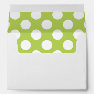 Enveloppe Pois verts, Motif à points Polka, points, pointill
