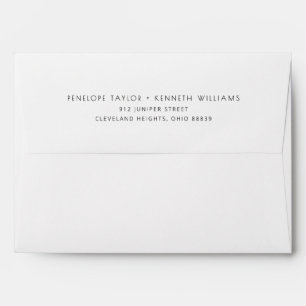 Enveloppe Police de caractères vintage noir et blanc Adresse
