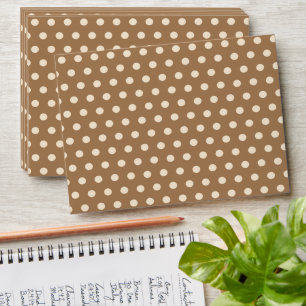 Enveloppe Polka beige mignon point