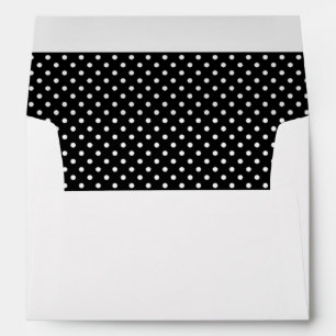 Enveloppe Polkadot noire et blanche