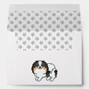 Enveloppe Pomeranian Tricolore Blanc Chien de Dessin Animé M