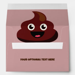 Enveloppe Poop drôle de texte personnalisé