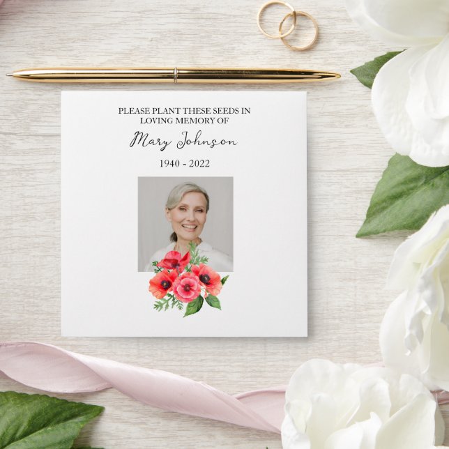 Enveloppe Poppy Seed Packet Memorial Funeral Envelope (Wedding)