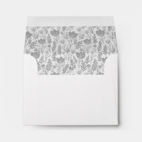Positionne Motif gris doux floral chic personnalis