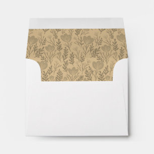 Enveloppe Positionne Motif Neutre Tan Floral Chic Personnali