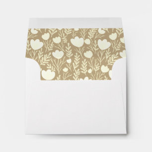 Enveloppe Positionne Motif Neutre Tan Floral Chic Personnali