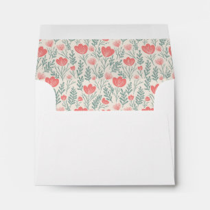 Enveloppe Positionne Motif Rose Vert Floral Chic Personnalis