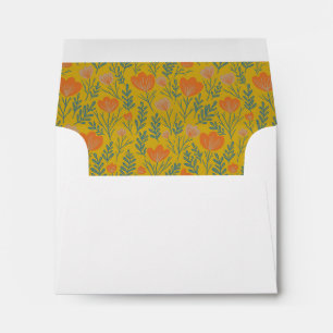 Enveloppe Positionne Motif Rose Vert Or Floral Chic Personna