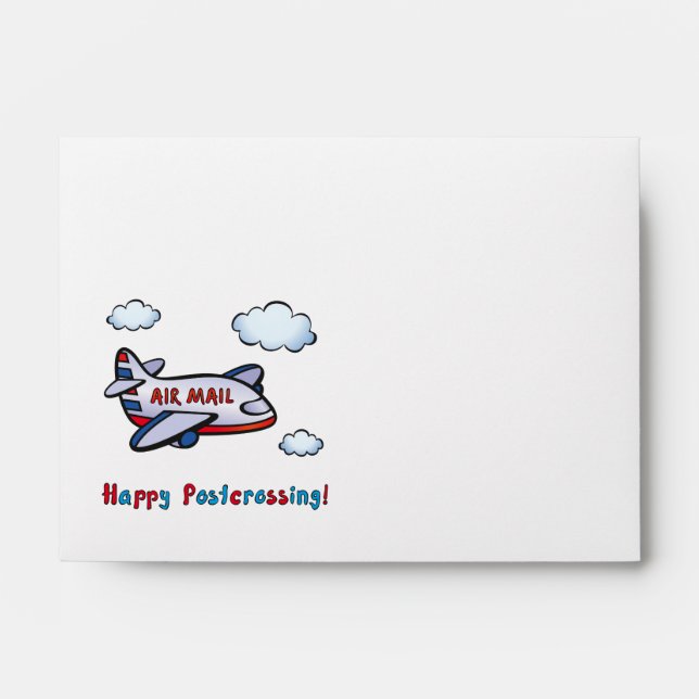 Enveloppe "Postcrossing heureux !" - Poste (Devant)