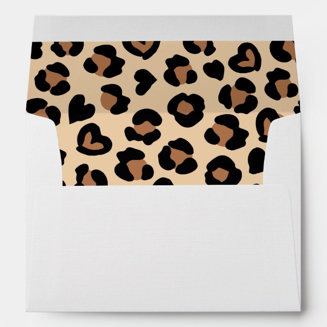 Enveloppe Poster de animal, Léopard Brown, Spots de guépard, (Dos (Bas))