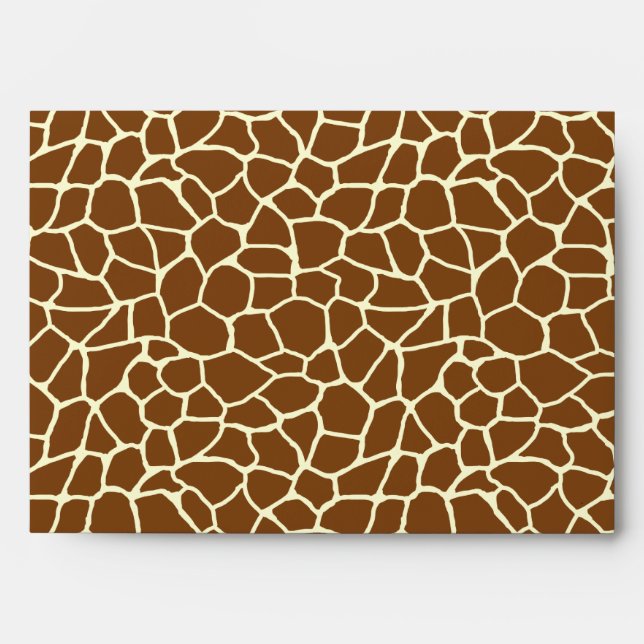 Enveloppe Poster de animal sauvage de motif de girafe (Devant)