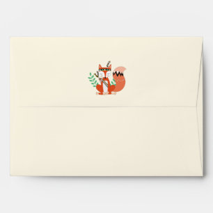 Enveloppe pour Baby Shower Renard Tribal Woodland