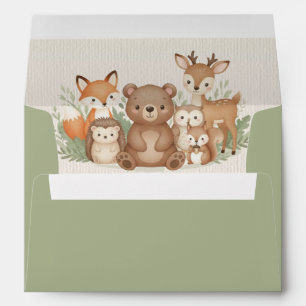 Enveloppe pour Baby Shower sur les Animaux de la F