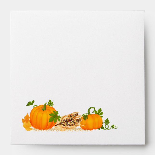 Enveloppe pour l'action de grâce, les citrouilles  (Devant)
