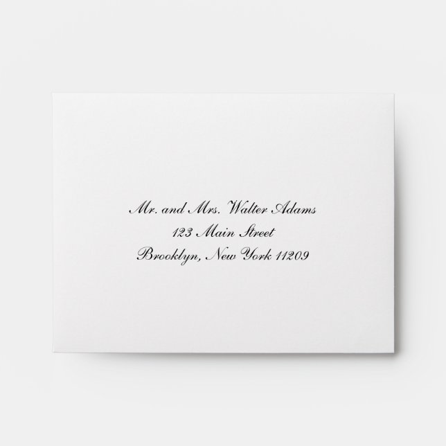 Enveloppe pour le faire-part de mariage de carte (Devant)