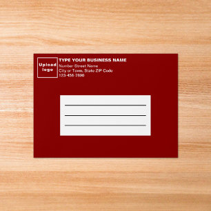 Enveloppe Pour l'enveloppe professionnelle rouge Taille cart