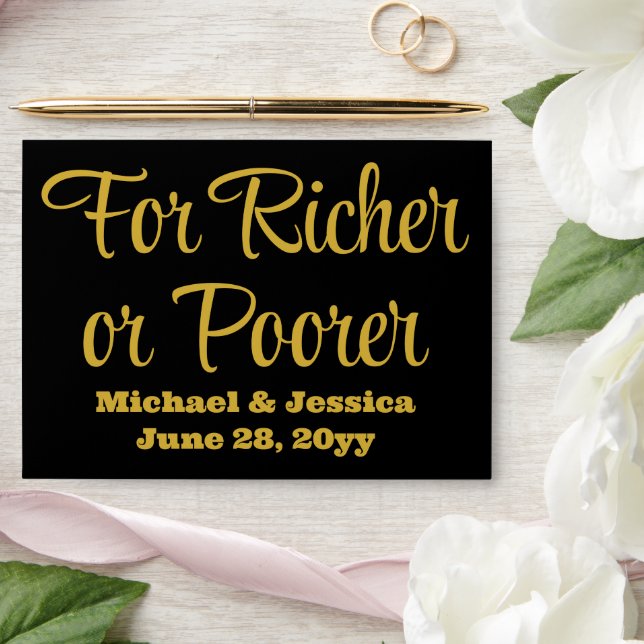 Enveloppe Pour les plus riches ou les plus pauvres Mariages  (Wedding)