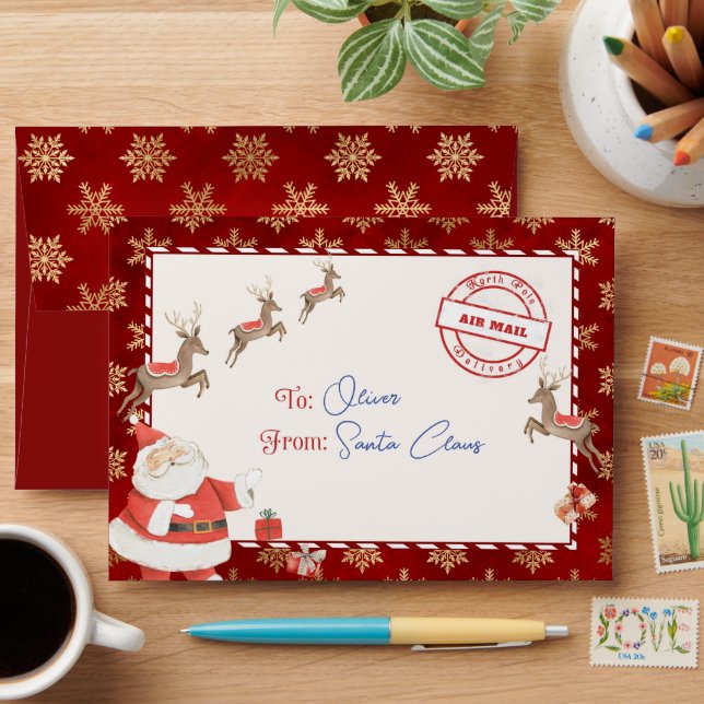 Enveloppe pour lettre du Père Noël, Pôle Nord (Desk)