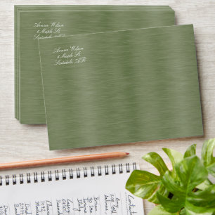 Enveloppe pour White Winterberry Green et Gold Set
