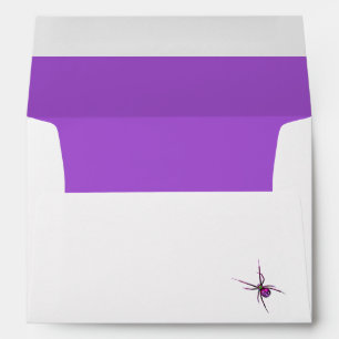 Enveloppe pourpre de mariage de Halloween